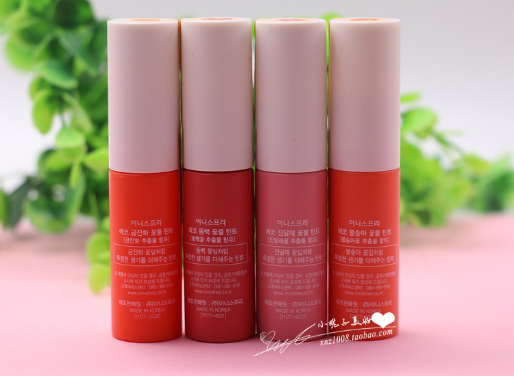 Hàn quốc chính hãng innisfree Yue thơ phong cách cánh hoa nhuộm lip gloss lip gloss nhuộm môi chỗ lỏng 	son bóng mac	