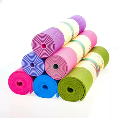 Solid color thickened yoga mat 8mm yoga studio non-slip mat Fitness mat outdoor climbing mat