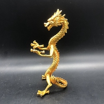 Antique antiques and miscellaneous collections antique gilt dragon ornaments made during the Qianlong period of the Qing Dynasty special price