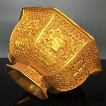 Antiques and miscellaneous collections gilt auspicious magic bowls made in the Qianlong period of the Qing Dynasty handicrafts and ornaments special price