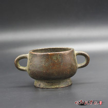 Antiques and miscellaneous collections antique Xuande stove incense burner double-eared incense burner incense insert handicrafts and ornaments