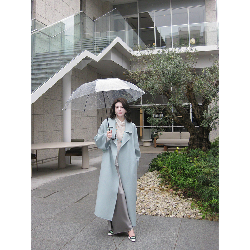 Asm Anna Sicily/Cashmere & Wool Coat Winter High-End Elegant Long Thick Woolen Coat for Women Asm Anna Sicily/Cashmere & Wool Coat Winter High-End Elegant Long Thick Woolen Coat for Women