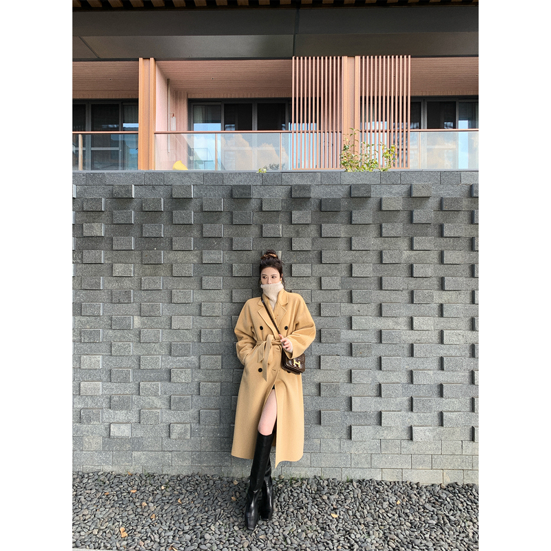 Asm Anna Desire Coat/Winter Double-Sided Woolen Coat for Women, Autumn and Winter High-End Wool & Cashmere Woolen Jacket