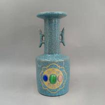 Song Ge Kiln Open piece Gold gem binaural bottle Gem retro porcelain Antique Antique antique antique porcelain old goods