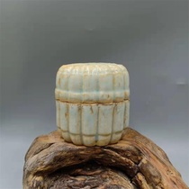 Song Hu Tian Ying Qing carved flower lid can Antique Antique antique antique porcelain Old goods Old goods old boutique collection