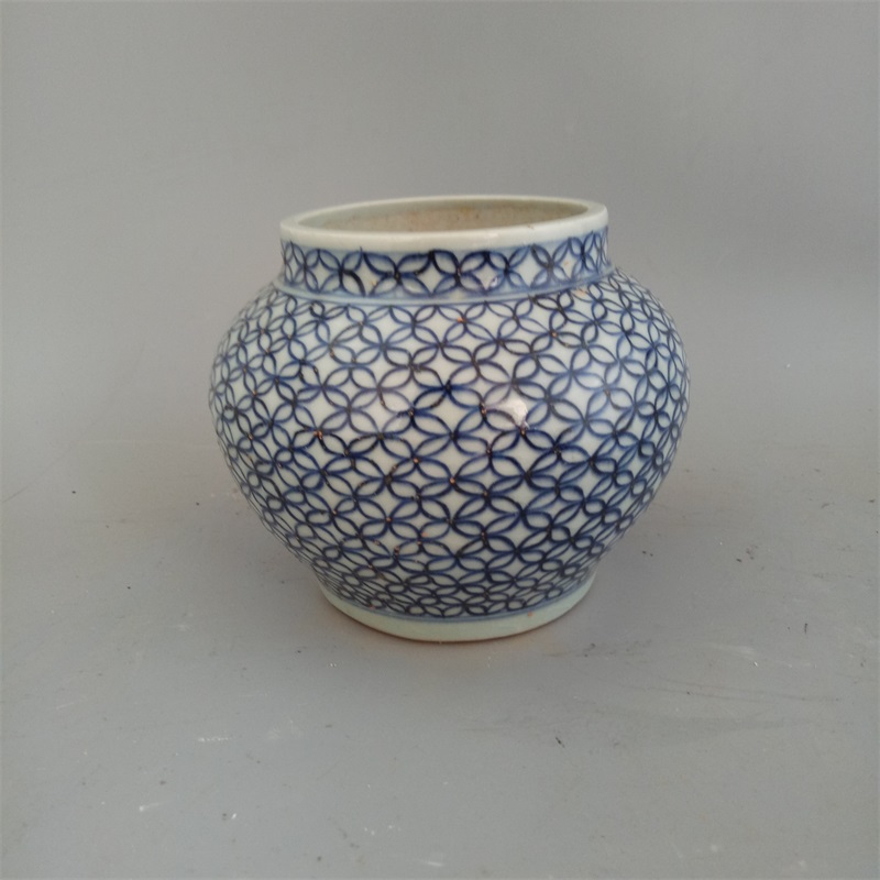 Hot sell Qingguang hand - made green pattern small cylinder Jingdezhen antique porcelain antique old - fashioned collection