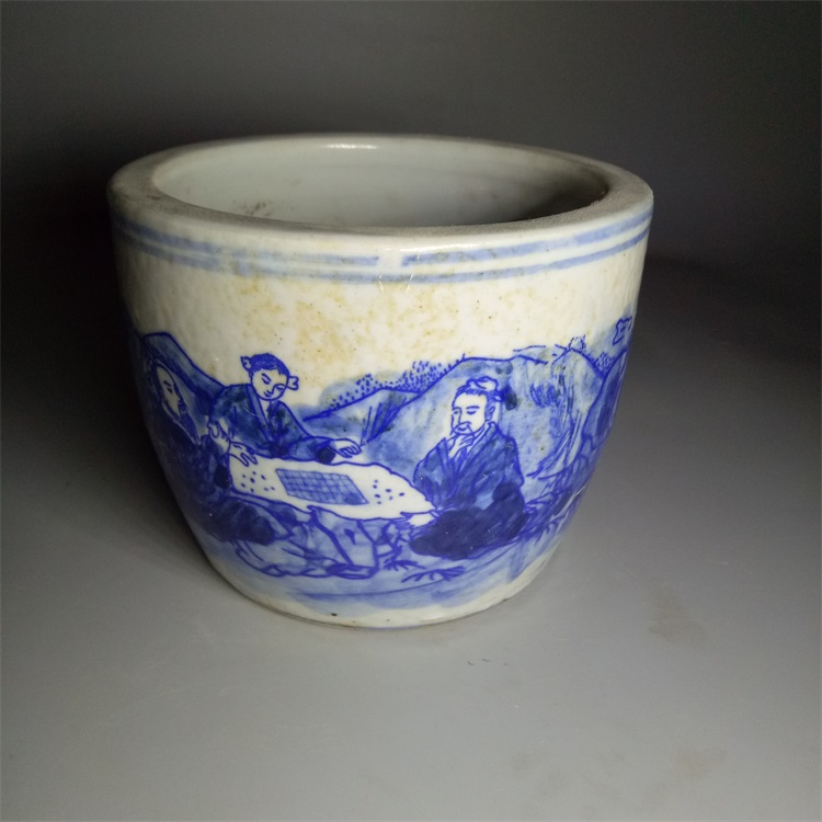 Antique antique old flower characters ceramic ceramic pastel pencil simulation of antique porcelain household folk collection