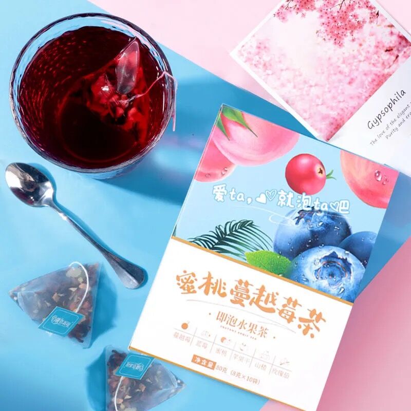 蜜桃蔓越莓乌龙茶金桔百香果蜂蜜水果图片_1