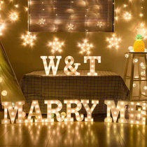 INS photo letter light LED creative supplies birthday confession proposal layout romantic surprise props bedroom decoration