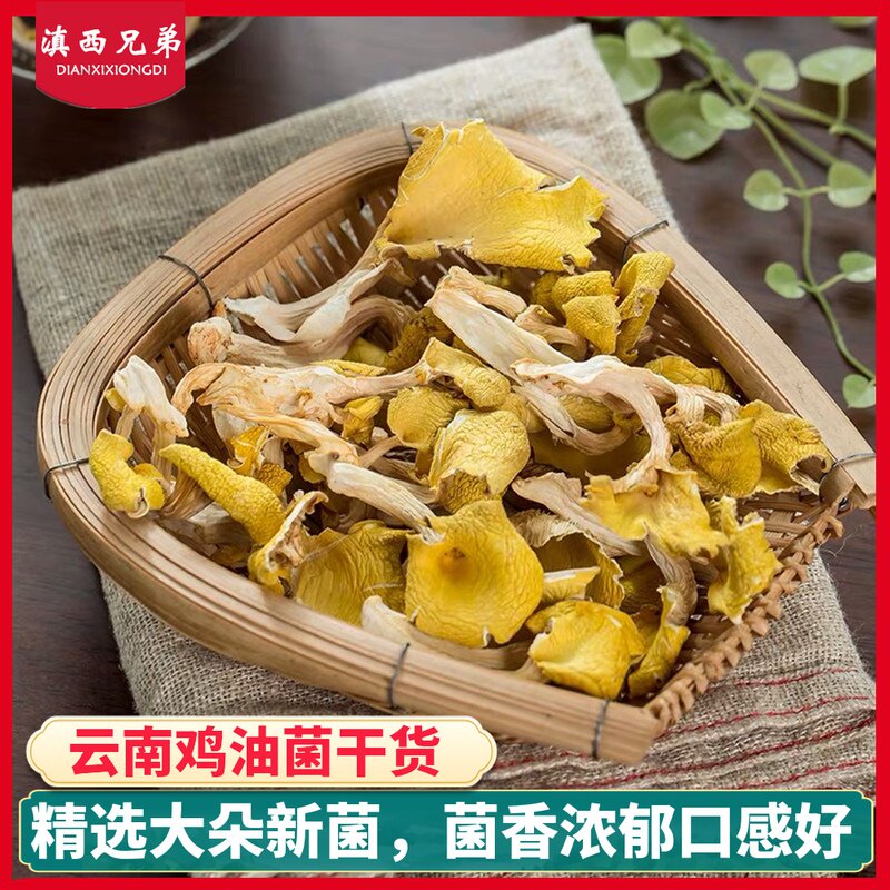 Yunnan Chicken Oil Fungus Dry Stock 100g Elm Yellow Mushrooms Golden Mushrooms Dry Fungus Chicken Oil Yellow Fungus Mountain Rare Mushroom Wild Bacteria