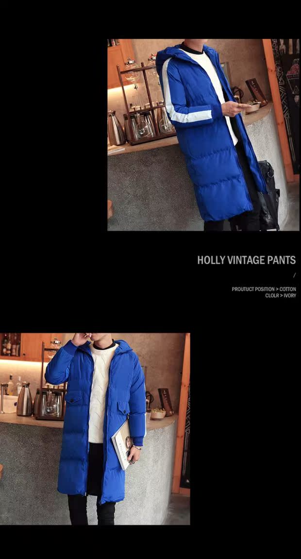 Mùa đông vài chiếc áo khoác cotton dài áo khoác dày nam ấm áo khoác cotton trùm đầu áo khoác cotton thanh niên áo khoác cardigan