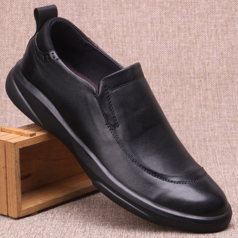 2022 Spring Summer Real Leather Men Shoes Breathable Head Layer Bull Leather Business Casual Leather Shoes Soft Underfoot Leather Shoes Driving Shoes