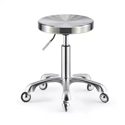 Explosion-proof globe wheel Stainless steel big work stool Bar chair physiotherapist chair lifting stool Beauty stool
