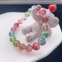 Mermaid melon single circle about 9 5mm barcode 80100 live room offer quasi-high-end Tourmaline gemstone ball bracelet