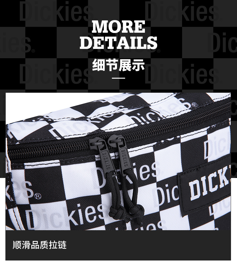 Thương hiệu Dickies thủy triều đen trắng với túi đeo vai in túi Messenger Túi nam sinh viên vải buồm thể thao túi ngoài trời - Túi của con người túi xách juno