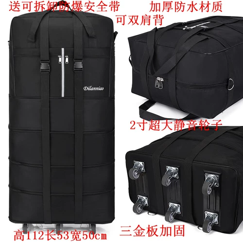 Вместительная и большая складная универсальная сумка для путешествий, багажный самолет, сумка-органайзер для переезда, поворотные колеса