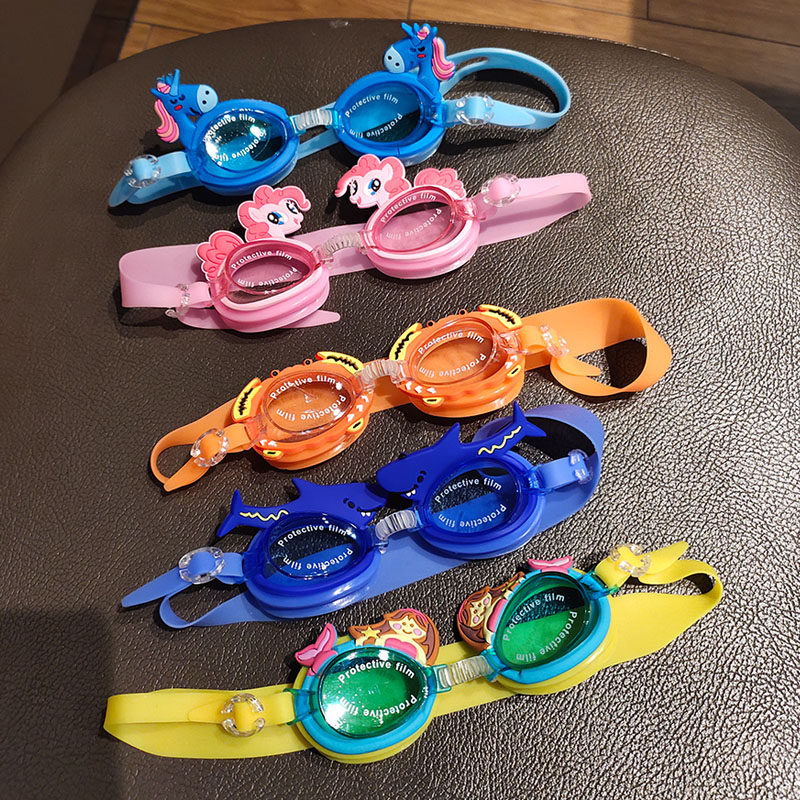Summer children swimming glasses boys and girls cute swimming glasses baby waterproof anti-fog HD baby adjustable