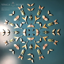 Nordic creative art insect animal TV wall decoration pendant background wall living room model room decoration