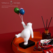 Creative Nordic balloon bear wall hanging wall decoration pendant living room childrens room bedroom desktop decoration girl gift