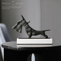 Classical art abstract knife dog animal ornaments model room living room TV Cabinet Office Home soft decoration