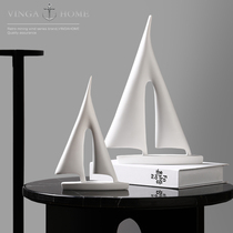 Nordic Modern Brief about one sail Sailing Yacht Swing boat Handicraft Creative Living Room Office Desktop Decorations