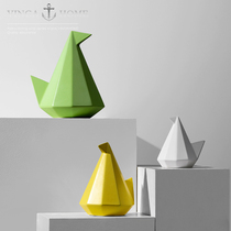 vingahome European-style wind white creative small bird swing piece minimalist home decoration ping-room TV cabinet furnishing