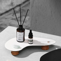 Creative light luxury Nordic style dining table desktop tray combination ornaments living room porch home decoration tea table artwork