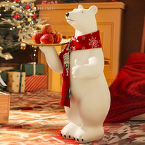 2022 New Years Spring Festival Opening Christmas Gift High-end Polar Bear Trays Floor Pendulum Shop Window Arrangement Decorations