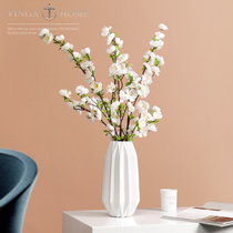 Long branch peach blossom simulation flower fake flower decoration decoration floral ornaments living room table decoration flower flower flower arrangement