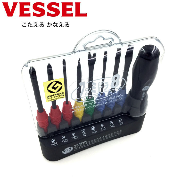 Japan imports VESSEL Veveri with magnetic 9 - piece replacement screwdriver TD-800 screwdriver