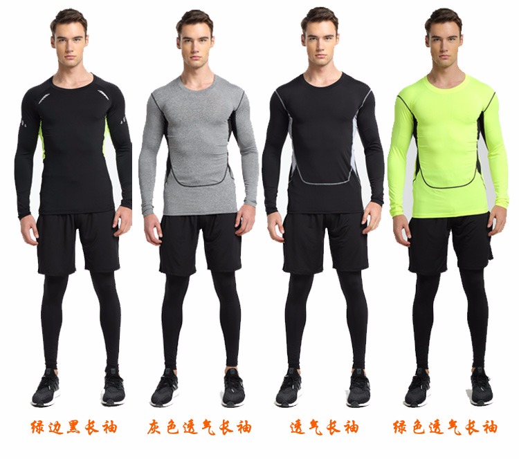 Quần áo thể dục nam phù hợp với chạy thể thao quần áo nhanh chóng làm khô thở bóng rổ đào tạo quần áo phòng tập thể dục phòng tập thể dục mùa xuân và mùa hè quần áo gym nữ
