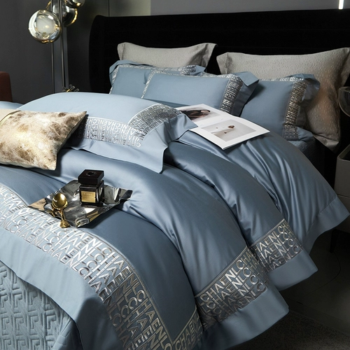 Элитный комплект, хлопковое стеганое покрывало, европейский стиль, 100 шт, 4 предмета, легкий роскошный стиль, изысканный стиль