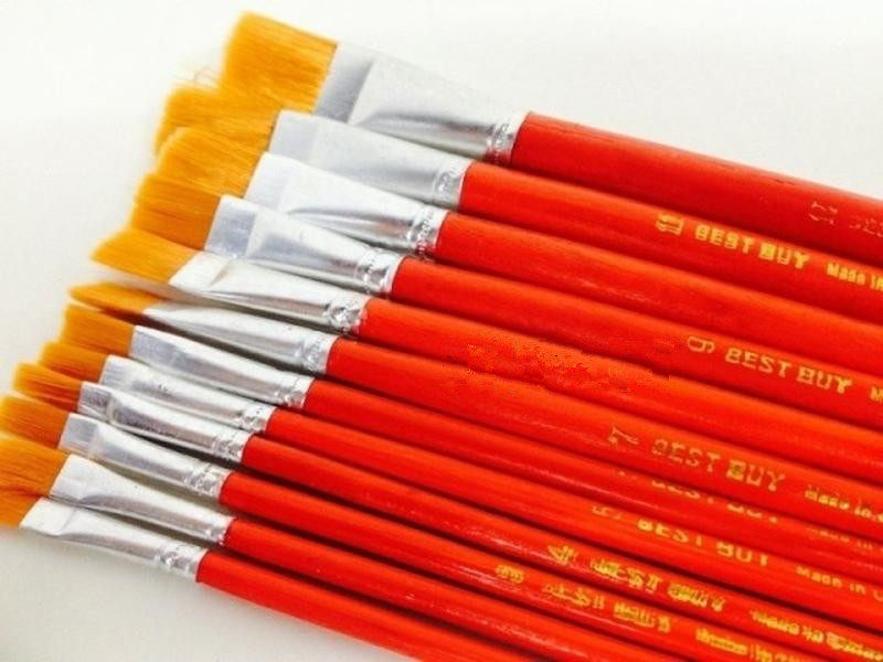 Red wooden pole gouache oil painting color painting acrylic painting paint pen nylon hair flat head student graffiti pen hundred