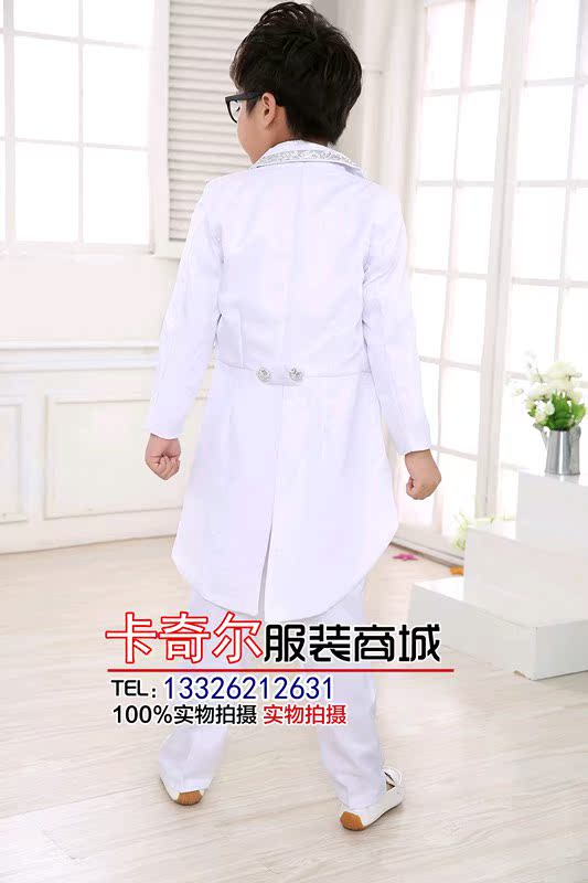 Trẻ em tuxedo Chàng trai Piano Trang phục Piano Mùa thu Mùa đông Hoa Cô gái Váy Chàng trai Đám cưới Bộ nhỏ váy công chúa cho bé gái