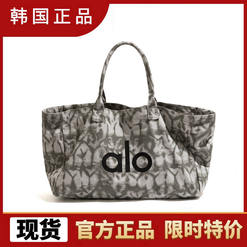 Alo Bag Korean Authentic Seoul Limited Edition Kendall Jenner Style Canvas Bag Large Capacity Yoga Bag Shoulder Tote Bag