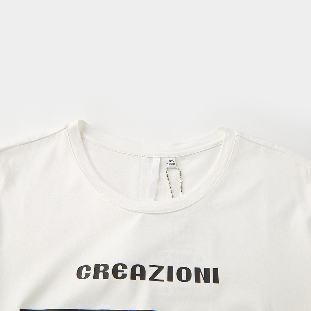 T-shirt CREAZIONI IL Concetto Dello SPAZIO Vòng cổ trắng DAZIO nam