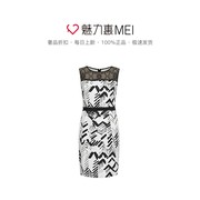 CẢNG QUỐC TẾ MULTI-COLOR IN WOMENS ROUND có cổ MID-LENGTH DRESS