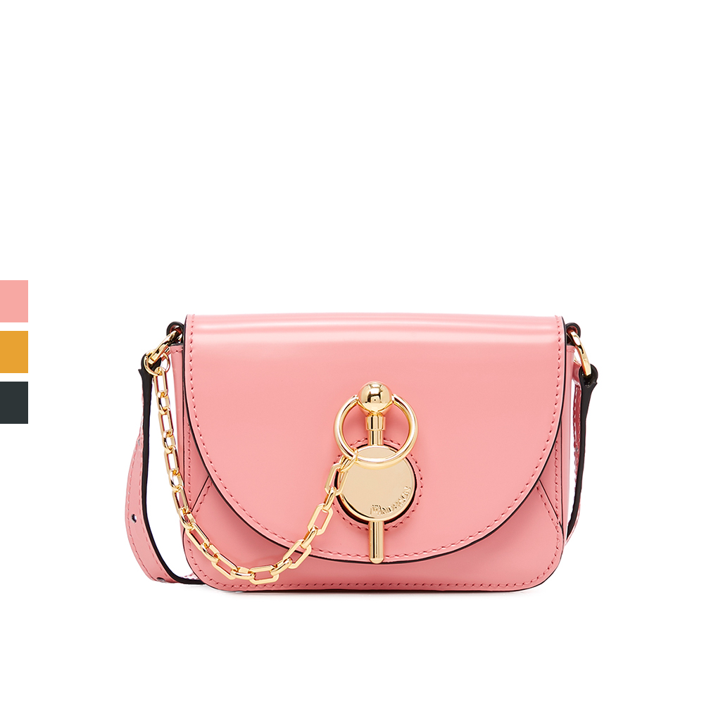 J.W. Anderson KEYTS Multi-Colored da bò kim loại Nút nữ Shoulder Bag Mini Saddle Bag Túi Slash Bag Bag