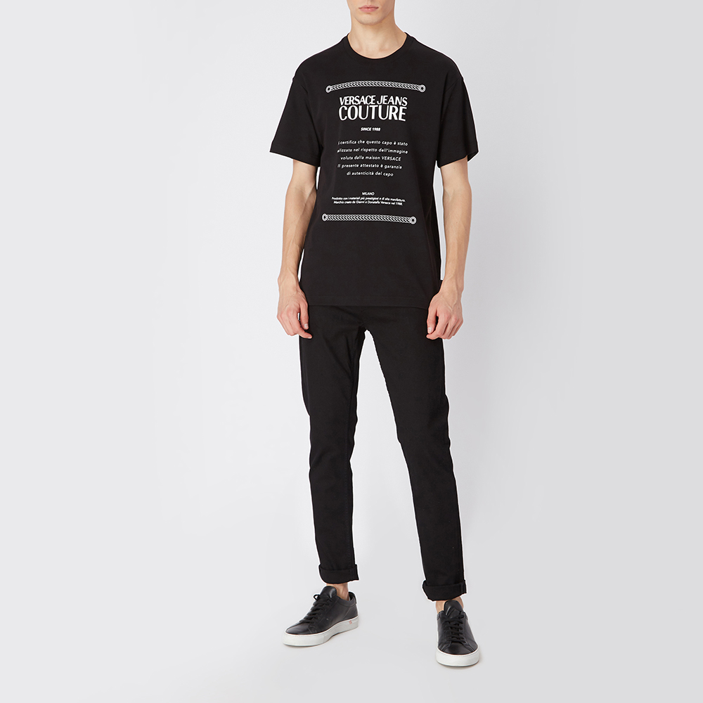 Versace Jeans Couture nhiều màu 100thư cotton in nam T-shirt