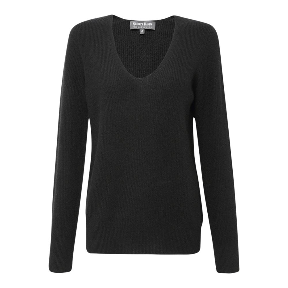 SCHOTT DAVIS BLACK 100CASHMERE SIMPLE 100 SET THU / WINTER FASHION LAZY MS. áo len