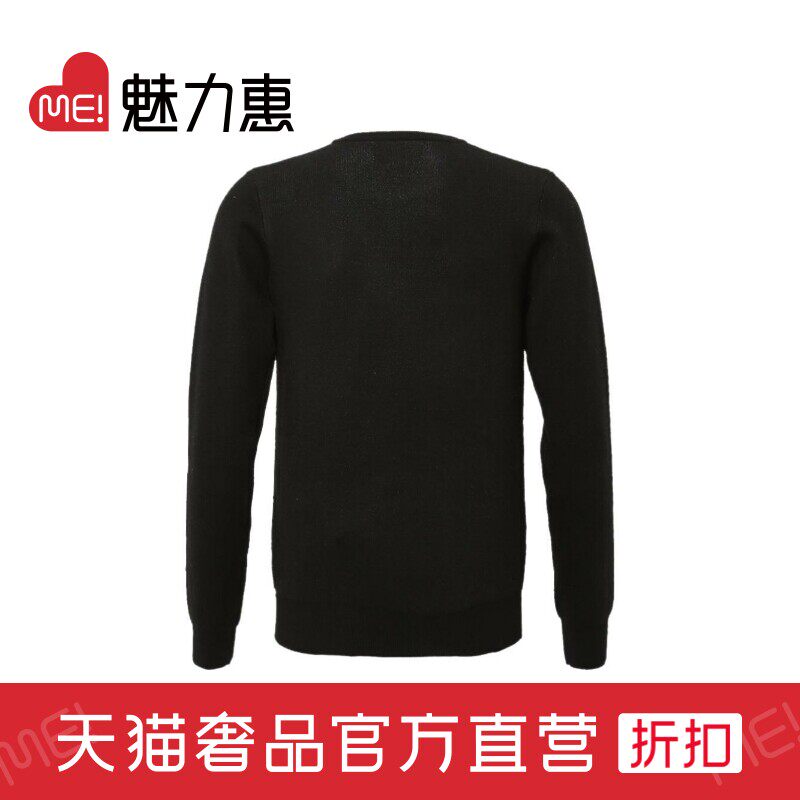 blackgateone black personality pattern trend wild round neck autumn and winter men's long-sleeved sweater sweater