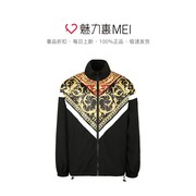 Versace Versace Versace màu đen hình chữ V kiểu baroque áo khoác áo khoác giản dị xu hướng nam giới