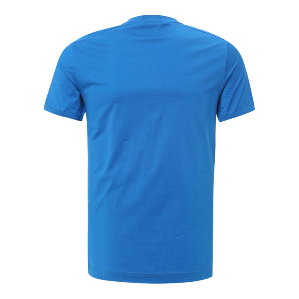 Liu. JO UOMO Hồ Xanh Vòng cổ áo ngắn tay áo T-Shirt