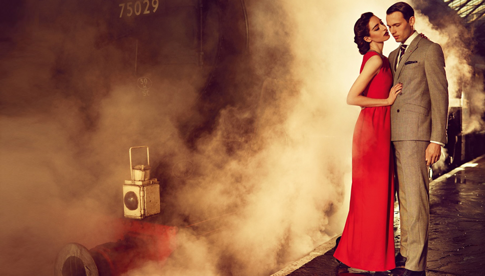 TED BAKER cotton màu xanh xám tương phản in áo sơ mi nam tay ngắn áo thun nam có cổ