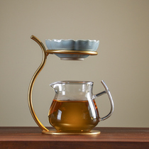 Ceramic tea filter tea drain integrated tea separator anti-scalding tea making accessories tea sea fair cup set filter separator
