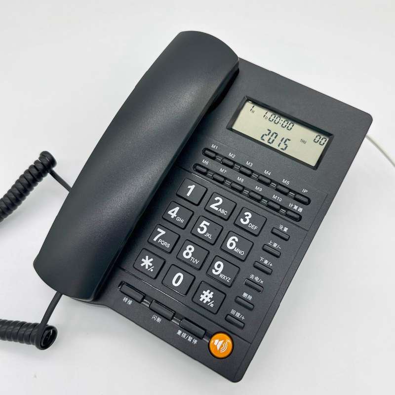 Clear Hands-Free Desk and Wall-Mounted Telephone for Office, Home, Hotel, and Guesthouse Use, Wired Landline with 10 One-Touch Dialing Numbers Clear Hands-Free Desk and Wall-Mounted Telephone for Office, Home, Hotel, and Guesthouse Use, Wired Landline with 10 One-Touch Dialing Numbers