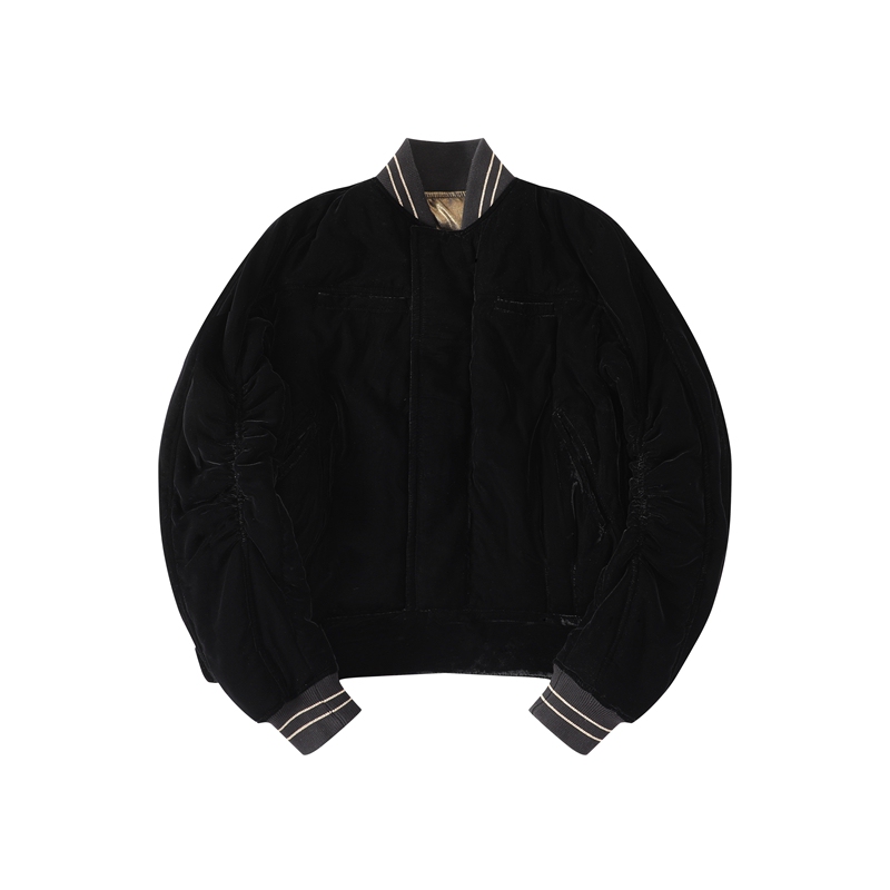 Roaring Little Eyes Haider Ackermann Black Gold Ha Velvet High Street Bomber Jacket Bomber Roaring Little Eyes Haider Ackermann Black Gold Ha Velvet High Street Bomber Jacket Bomber