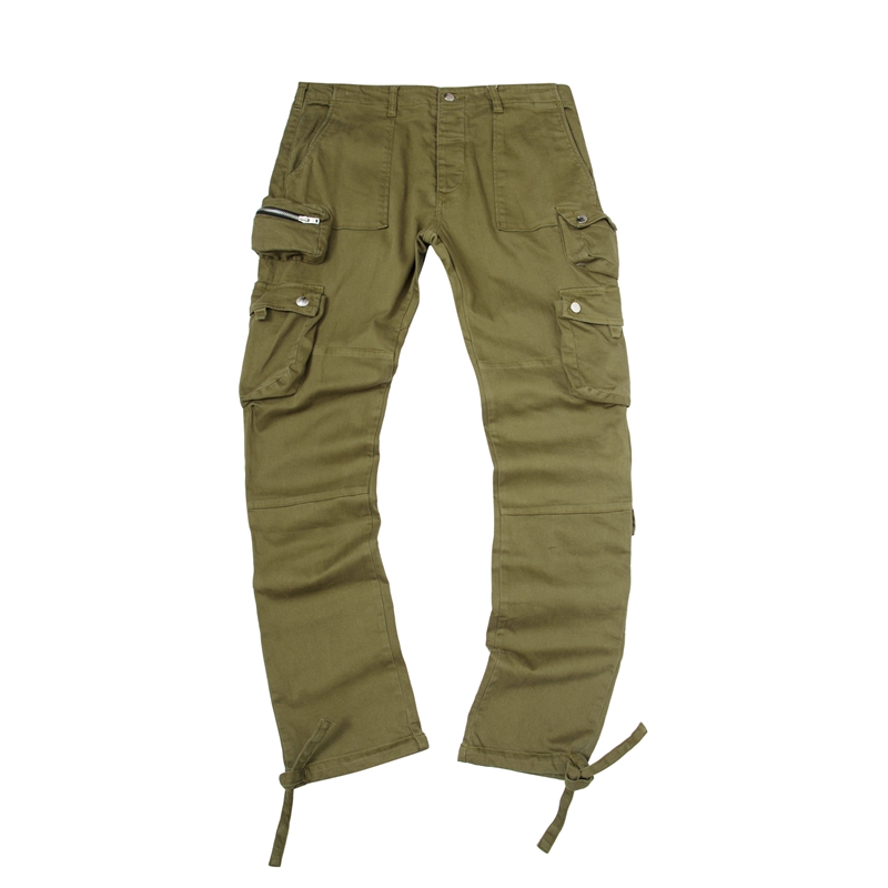 Roaring Little Eyes Amiri Tactical Cargo High Street Green Multi-Pocket Wash Overalls Long Pants