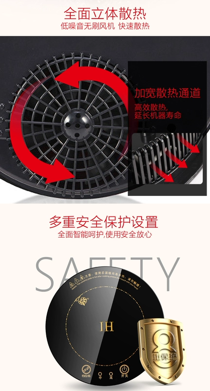 Lepu thương mại nồi lẩu mini nhúng dát 800W vòng cảm ứng điều khiển một người một nồi bếp ga mini hồng ngoại