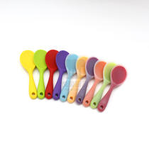 Lose money to deal with defective products Silicone integrated rice spoon soft does not hurt the pot rice spoon high temperature resistance